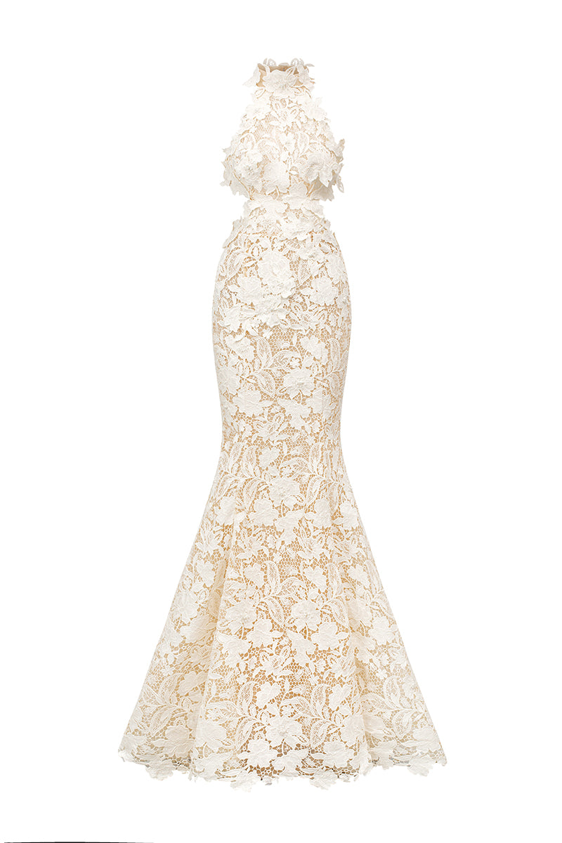 love everlasting white floral lace mermaid maxi dress White Lace White Mermaid Maxi Dress Love Everlasting White Floral Lace Mermaid Maxi Dress