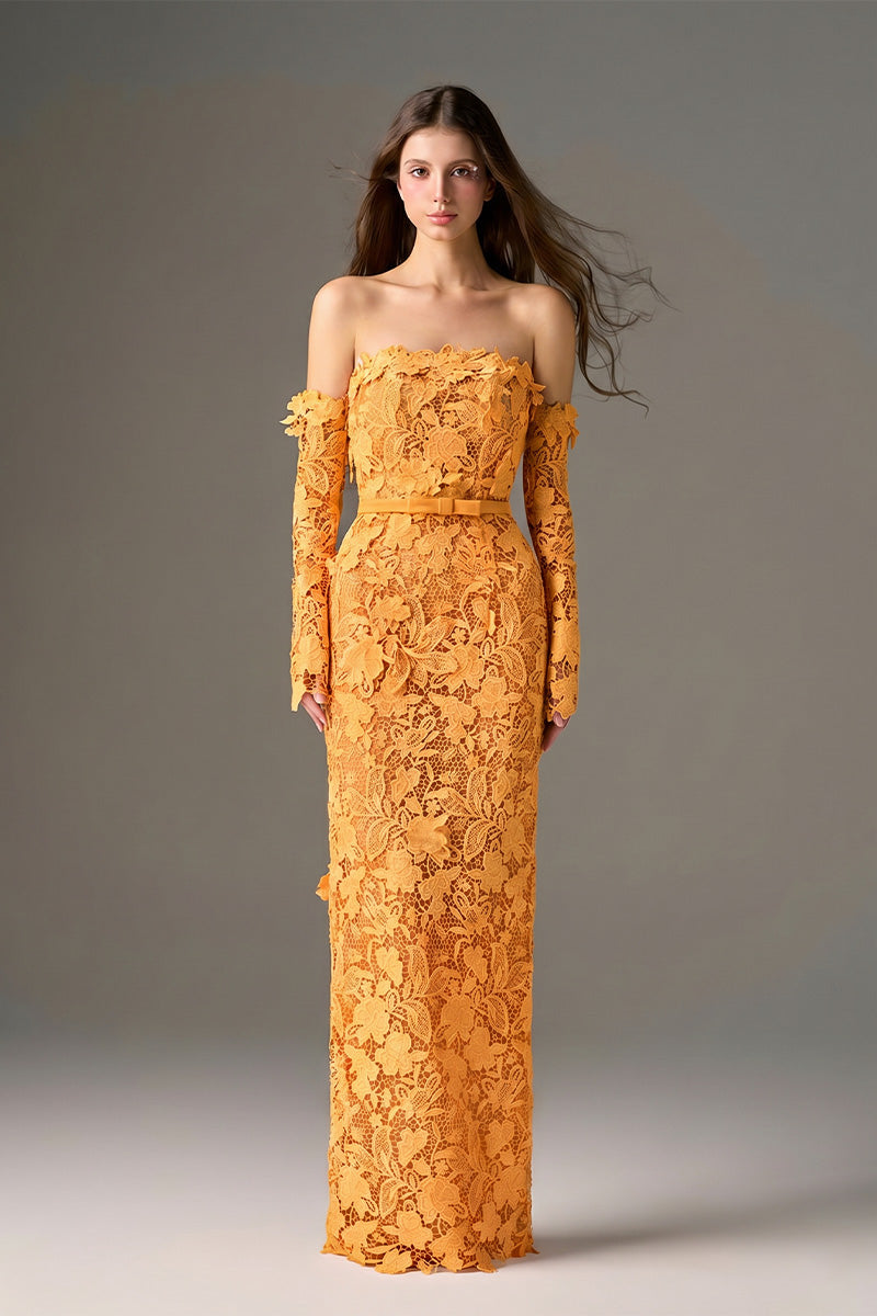 off shoulder dress orange A-Line Off Shoulder Satin Orange Long Prom Dress, Orange Formal Evening Dress US 14 / Orange
