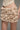 Beige silk taffeta corset top with handmade rolled-rose mini skirt and crystal embellishment - IHF STUDIO