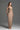 Beige Silk Taffeta Midi Column Dress With Square Neck And Mini Bow Detail - IHF STUDIO