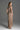 Beige Silk Taffeta Midi Column Dress With Square Neck And Mini Bow Detail - IHF STUDIO