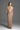 Beige Vine Guipure Lace And Silk Taffeta Bustier Midi Column Dress With Mini Cape - IHF STUDIO