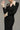 Black & Beige Long-Sleeved Black Crepe With Beige Wing Cuff Midi Dress - IHF STUDIO