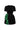 Black & Dark Green Crystal-Embellished Structured Mini Dress With Rolled Rose Appliqués - IHF STUDIO