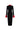 Black & Red Long-Sleeved Black Crepe With Red Wing Cuff Midi Dress - IHF STUDIO