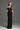 Black Architectural Lace Off-Shoulder Dress With Crystal Embellishment - IHF STUDIO