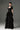 Black Floral Garden Lace Maxi A-line Dress With 3-tiered U-Neck - IHF STUDIO