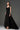 Black Floral Garden Lace Trapeze Midi Mullet A-line Dress With Pearl Cluster Embellishment - IHF STUDIO