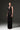 Black Floral Garden Lace V-Neck Maxi-Column Dress With Crystal Cluster Embellishment - IHF STUDIO