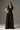 Black Floral Garden Short Sleeves A-Line Maxi Dress - IHF STUDIO