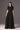Black Floral Garden short-sleeve maxi A-line dress - IHF STUDIO