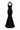 Black Floral Vine Lace mermaid maxi dress with cupped bodice - IHF STUDIO