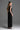 Black Lyon Velvet Midi Column Dress With Heart-Shaped Neck And Crystal Embellishment - IHF STUDIO