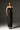 Black Metallic-Lacquer Jacquard Bustier Midi Column Dress with Lotus-Petal Shaped Detailing - IHF STUDIO