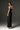 Black Metallic-Lacquer Jacquard Bustier Midi Column Dress with Lotus-Petal Shaped Detailing - IHF STUDIO