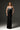 Black Silk Taffeta Bustier Column Dress With Lotus Pental-Shaped - IHF STUDIO