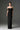 Black Taffeta Maxi Corset Dress with Off-Shoulder Sequin Embellishment - IHF STUDIO