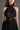 Black Vine Floral Lace Halter Midi A-Line Dress With Waist Cut-Out And Crystal Embellishment - IHF STUDIO