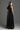 Black Vine Floral Lace Halter Midi A-Line Dress With Waist Cut-Out And Crystal Embellishment - IHF STUDIO