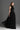 Black Vine Guipure Lace A-Line Dress With Ruffle Collar - IHF STUDIO