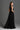 Black Vine Guipure Lace A-Line Dress With Ruffle Collar - IHF STUDIO