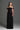 Black Vine Guipure Lace Off-Shoulder A-Line Dress With Horizontal Train - IHF STUDIO