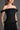 Black Vine Guipure Lace Off-Shoulder A-Line Dress With Horizontal Train - IHF STUDIO