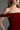 Dark Red Lyon Velvet Bustier Midi Column Dress With Horizontal Train - IHF STUDIO