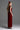 Dark Red Lyon Velvet Midi Column Dress With Heart-Shaped Neck And Crystal Embellishment - IHF STUDIO