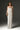 Ivory Satin Silk Bustier A-line Dress With Gold Flower Detail - IHF STUDIO