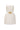 Ivory Smocked Silk Bustier Mini Column Dress with Gold Flower Waist Belt - IHF STUDIO