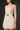 Ivory Smocked Silk Bustier Mini Column Dress with Gold Flower Waist Belt - IHF STUDIO