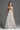 Light Blue Clustered Floral Brocade And Light Brown Silk Taffeta A-Line Dress With Draped Details - IHF STUDIO