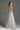Light Blue Clustered Floral Brocade And Light Brown Silk Taffeta A-Line Dress With Draped Details - IHF STUDIO