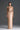Light Brown Vine Guipure Lace And Taffeta Column Dress With Draped Bow Detail - IHF STUDIO