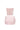 Light pink crystal-embellished corset top with handmade rolled-rose mini skirt.