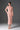 Light pink Floral Garden Lace midi dress with halter neck and long sleeves - IHF STUDIO