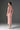 Light pink Floral Garden Lace midi dress with halter neck and long sleeves - IHF STUDIO