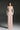 Light Pink Lacquered Brocade Column Dress with Pearl and Crystal Chain Embellishment - IHF STUDIO