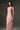 Light Pink Mesh Lace Square-Neck Midi Dress with Petite Sequin & Leather Belt - IHF STUDIO