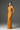 Orange Floral Garden Lace Dress With Halter Neck And Long Sleeves - IHF STUDIO