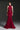 Red Floral Garden Lace Halter Mermaid Maxi Dress with Waist Cut-Out - IHF STUDIO