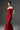 Red Floral Garden Lace Off-Shoulder Midi-Mermaid Dress - IHF STUDIO