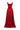 Red Floral Garden Lace Square-Neck A-Line Dress With Velvet Waist Belt - IHF STUDIO