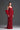 Red Floral Garden Lace Square-Neck Column Dress With Large Back Bow - IHF STUDIO