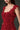 Red Floral Garden Lace trapeze midi mullet A-line dress with pearl cluster embellishment - IHF STUDIO
