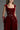 Red Lyon Velvet A-Line Midi Dress With Branch & Flower Embellishments - IHF STUDIO