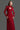 Red Vine Floral Lace Long-Sleeve Maxi Dress With Heart Cutout, Balloon Drawstring - IHF STUDIO