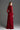 Red Vine Floral Lace Long-Sleeve Maxi Dress With Heart Cutout, Balloon Drawstring - IHF STUDIO