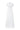 White Architectural Lace Bustier A-Line Dress With Mini Cape And Crystal Embellishment - IHF STUDIO